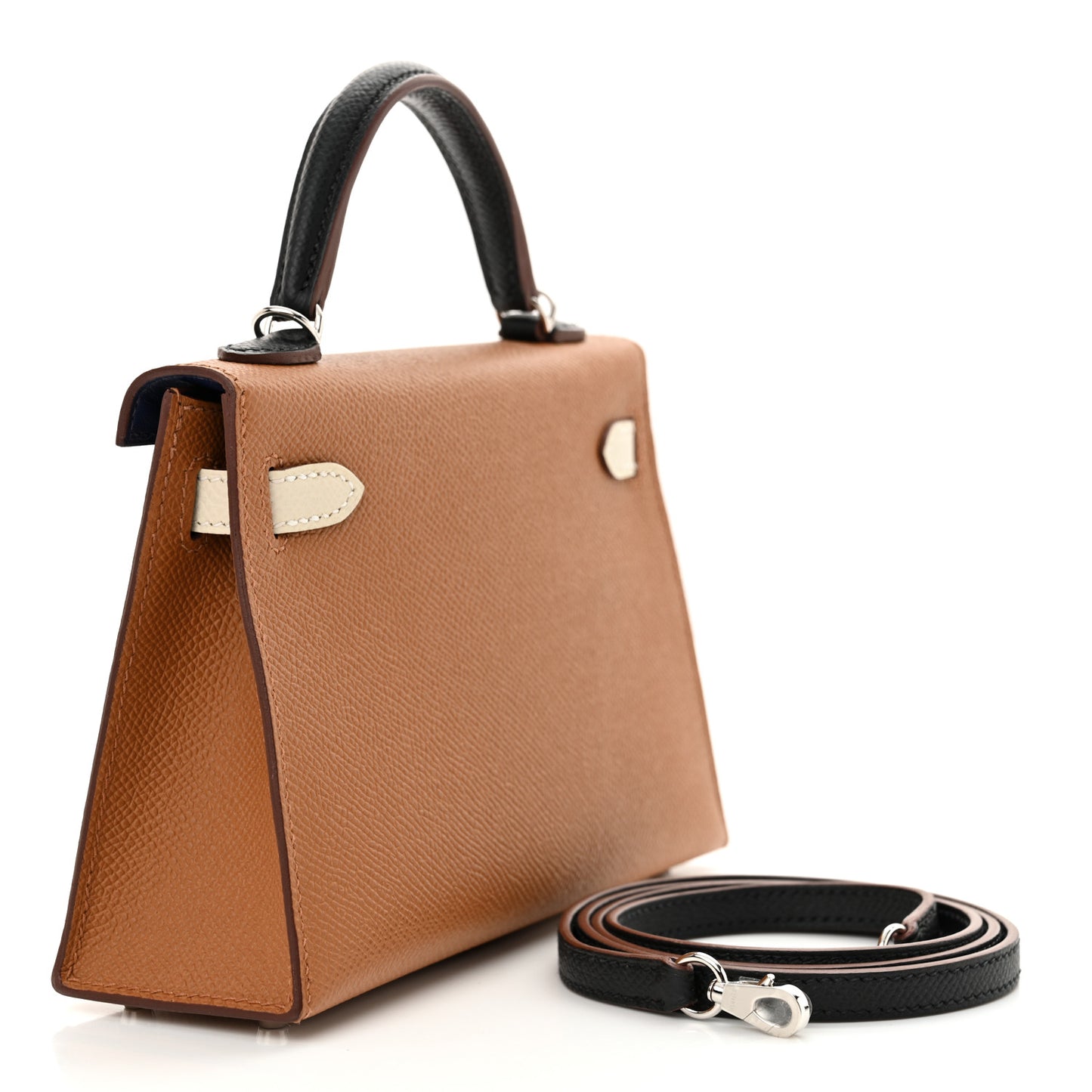 Epsom Tri-Color Mini Kelly Sellier 20 Gold Craie Black