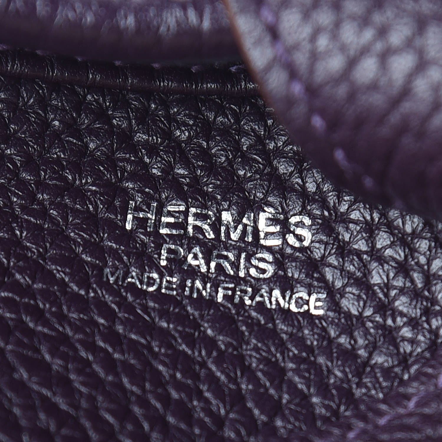 Hermes Taurillon Clemence Evelyne III GM Raisin 6 of 10