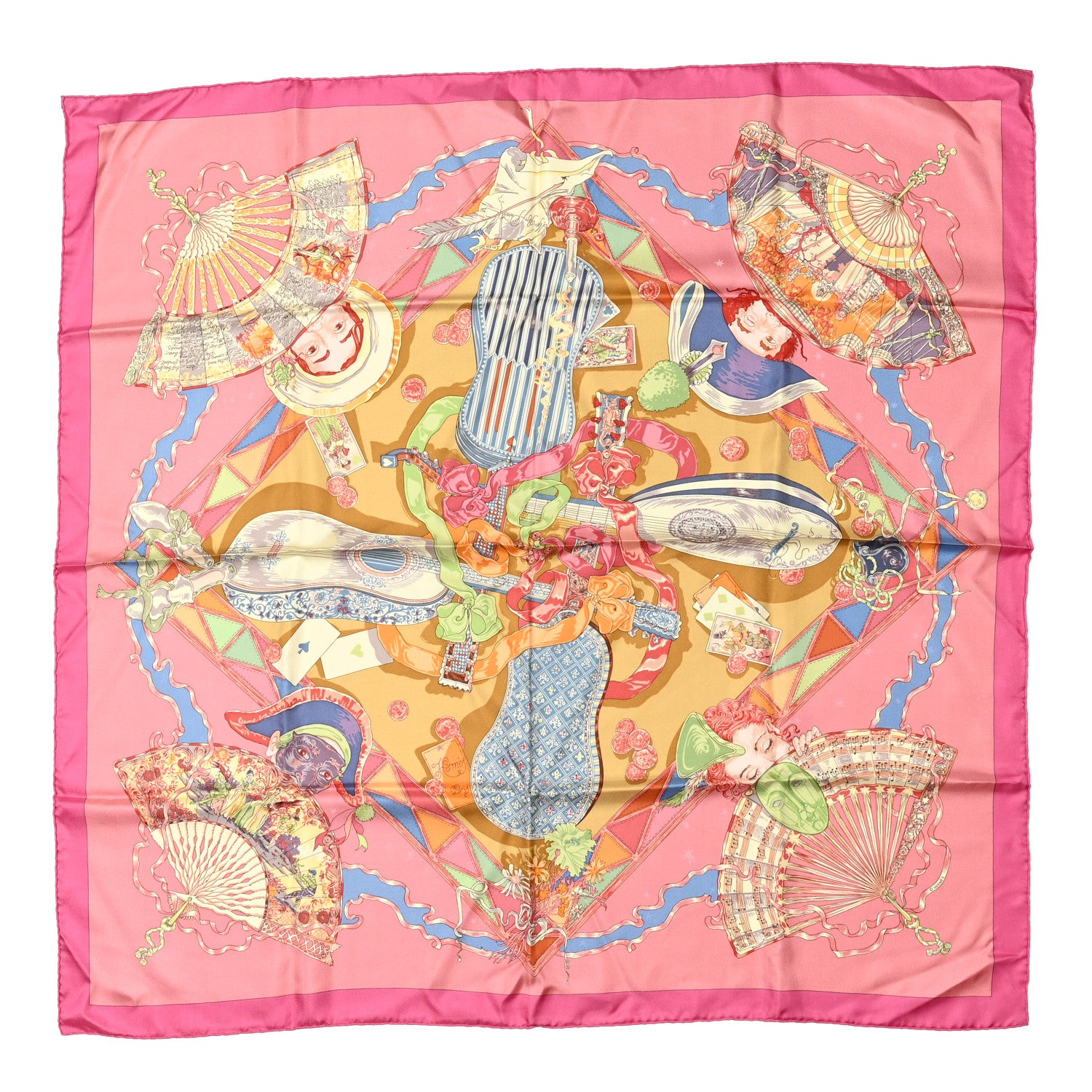 Hermes Silk Mon Ami Pierrot Scarf 90 1 of 4