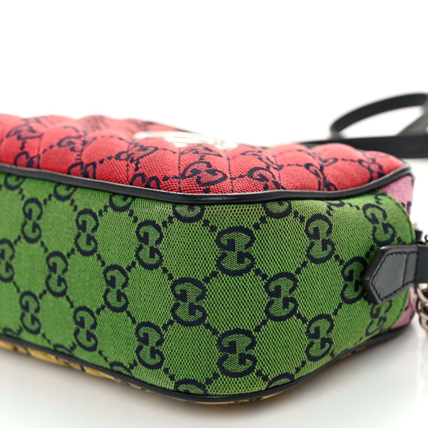 Gucci Monogram Multicolor Matelasse Diagonal Small GG Marmont Chain Shoulder Bag Red Blue Yellow Green Pink 10 of 10