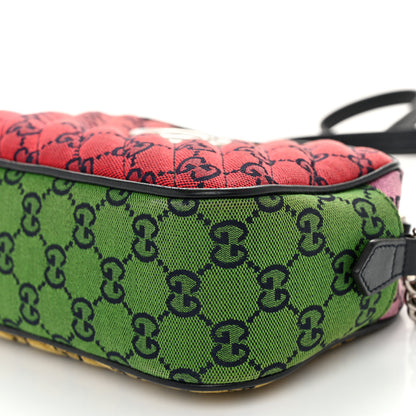 Gucci Monogram Multicolor Matelasse Diagonal Small GG Marmont Chain Shoulder Bag Red Blue Yellow Green Pink 10 of 10