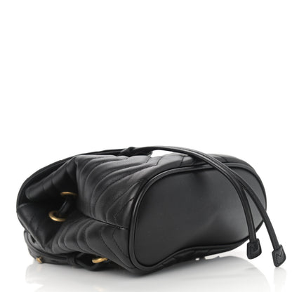 Gucci Calfskin Matelasse GG Marmont Flap Backpack Black 4 of 11