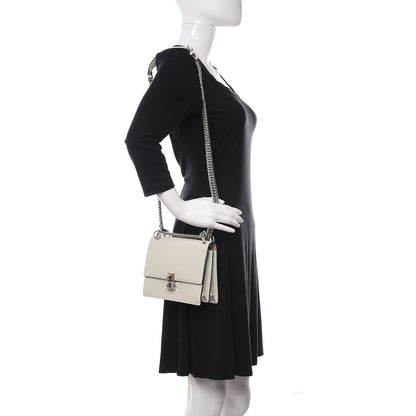 Fendi Vitello Liberty Studded Small Kan I Shoulder Bag Bianco 2 of 10