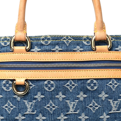 Louis Vuitton Monogram Denim Sac Plat Blue 7 of 12