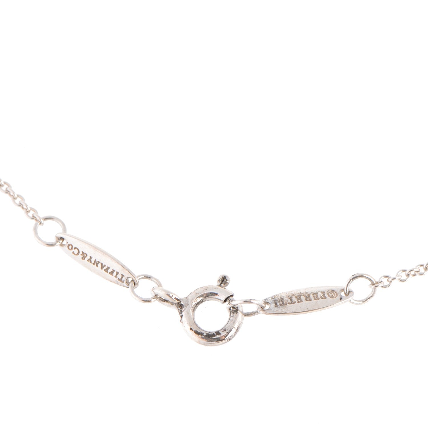 Tiffany Sterling Silver Diamond .07ct Elsa Peretti Diamonds by the Yard Pendant Necklace 5 of 6