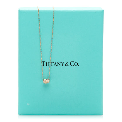 Tiffany 18K Rose Gold Diamond Elsa Peretti 6.5mm Bean Pendant Necklace 5 of 5
