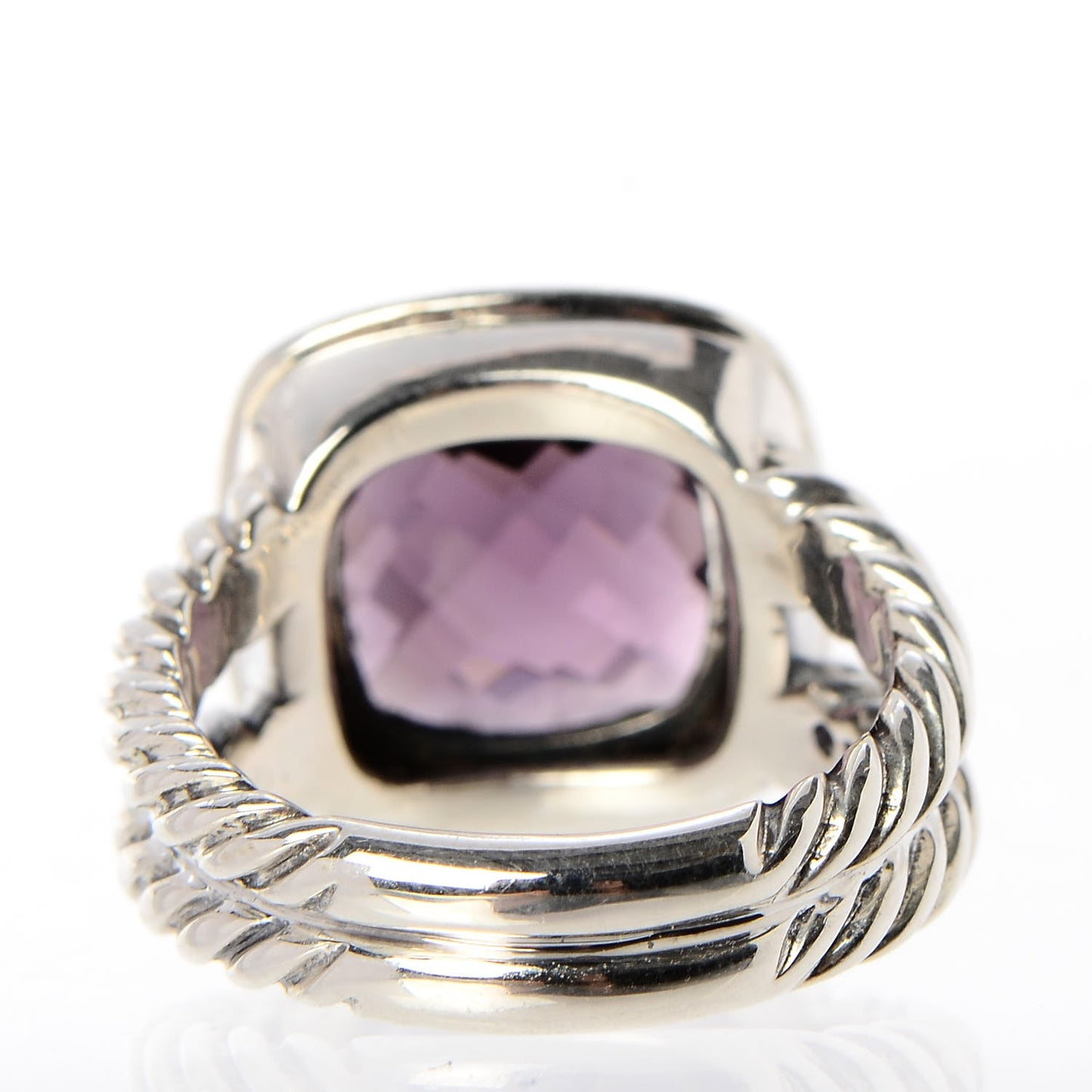 Sterling Silver Diamond Amethyst 11mm Albion Ring 53 6.5