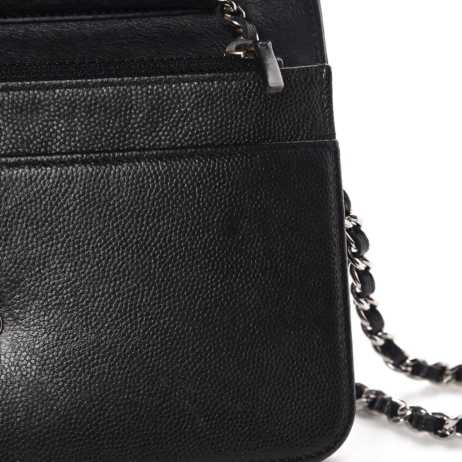 Chanel Caviar Sevruga Wallet On Chain WOC Black 11 of 22