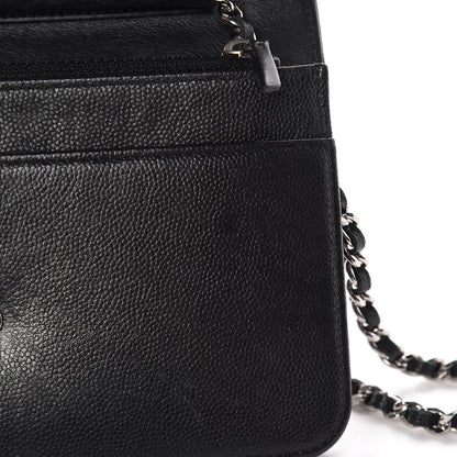 Chanel Caviar Sevruga Wallet On Chain WOC Black 11 of 22