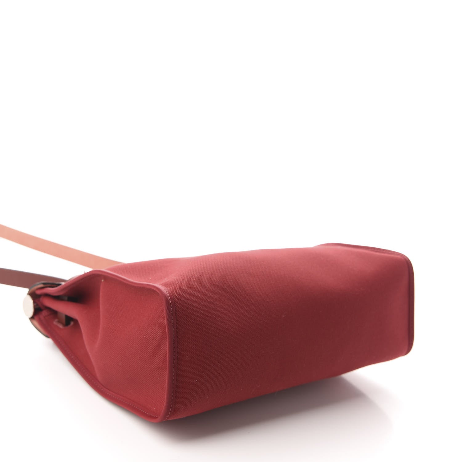Hermes Vache Hunter Toile Herbag Zip 31 PM Rouge Grenat Rouge H 5 of 10