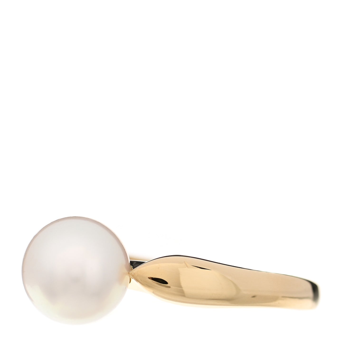 18K Yellow Gold Akoya Pearl 8mm Ring 53 6.5