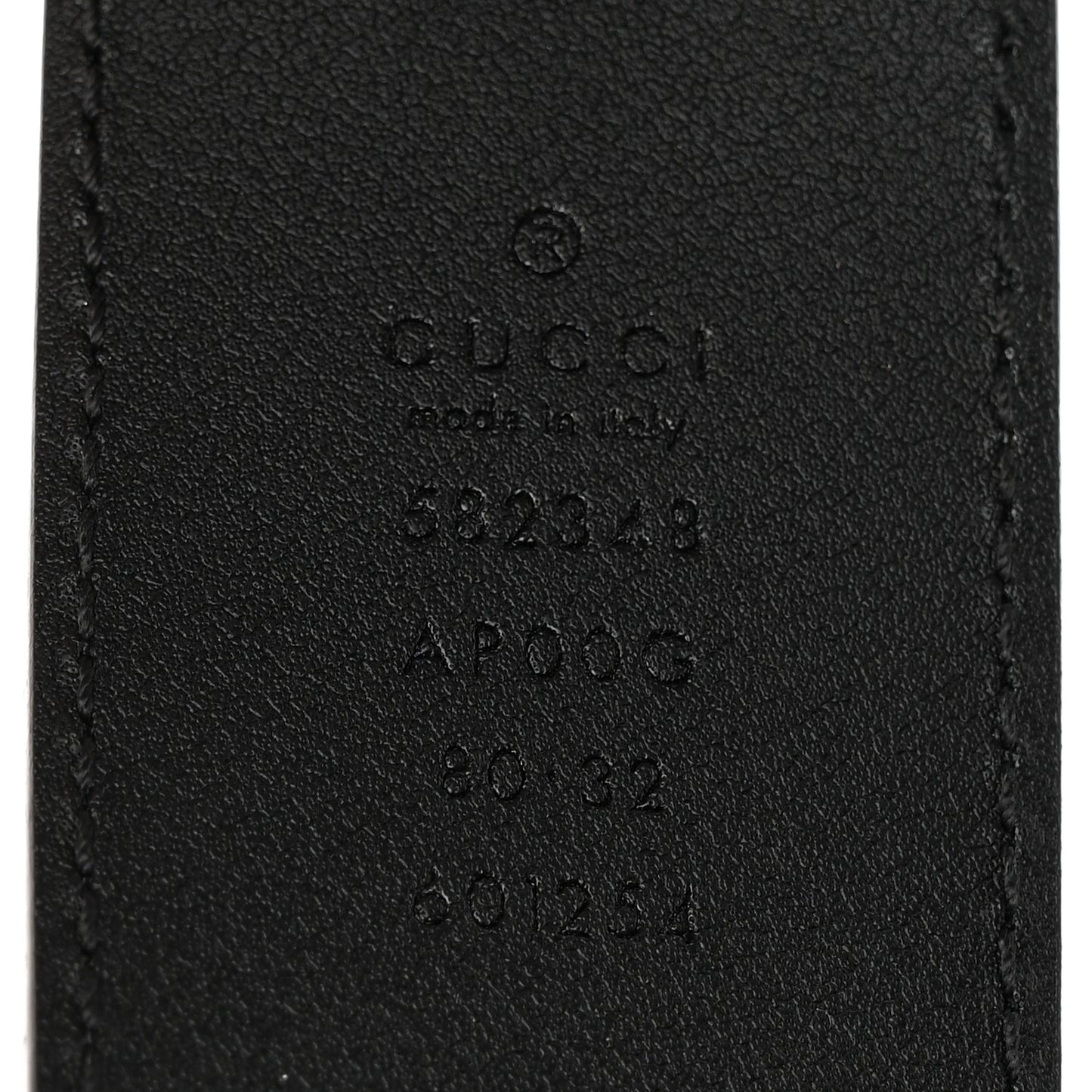 Moon Calfskin Scales Double G 40mm Belt 80 32 Black