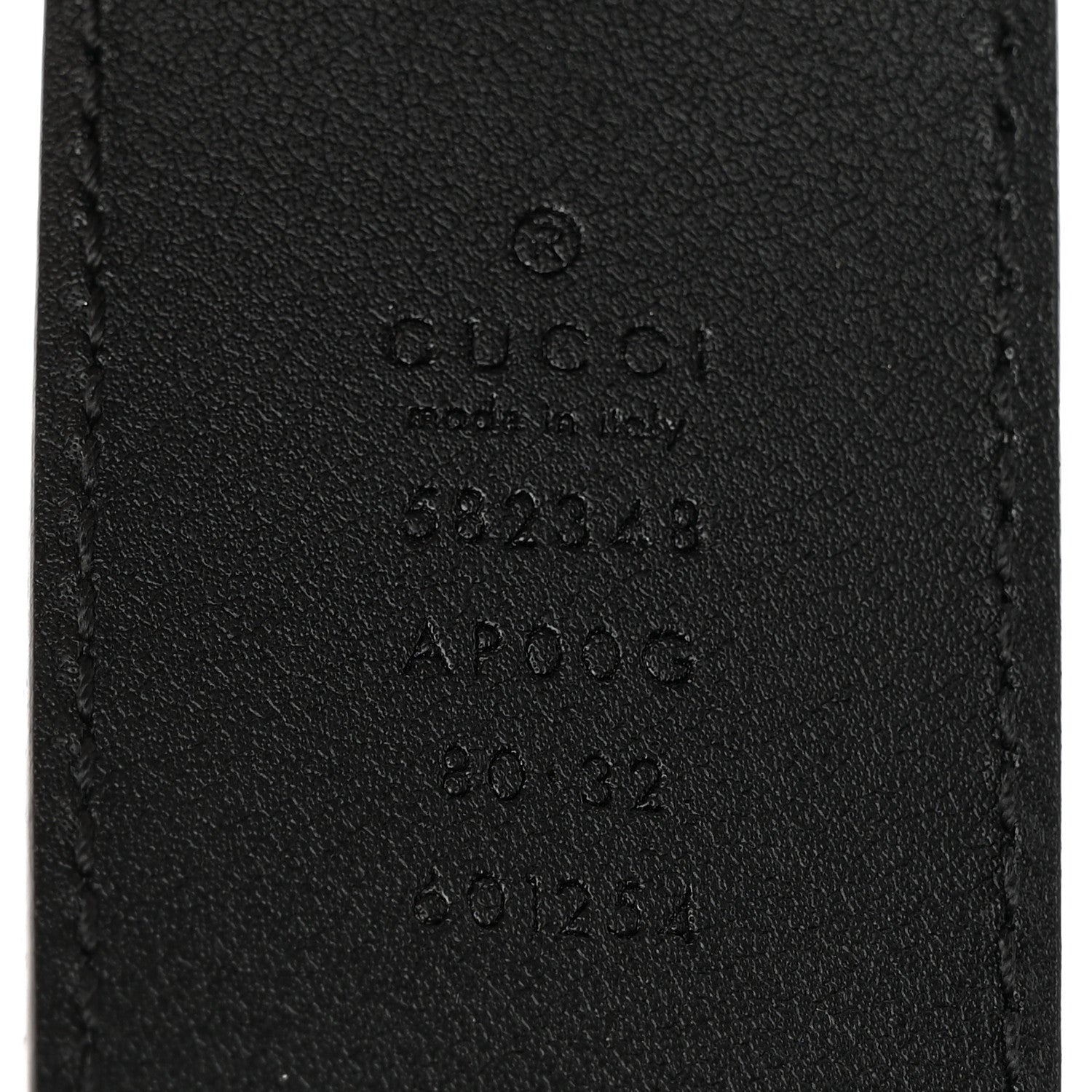 Gucci Moon Calfskin Scales Double G 40mm Belt 80 32 Black 5 of 7
