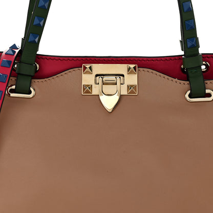 Valentino Garavani Vitello Colorblock Small Rockstud Tote Multicolor 7 of 9