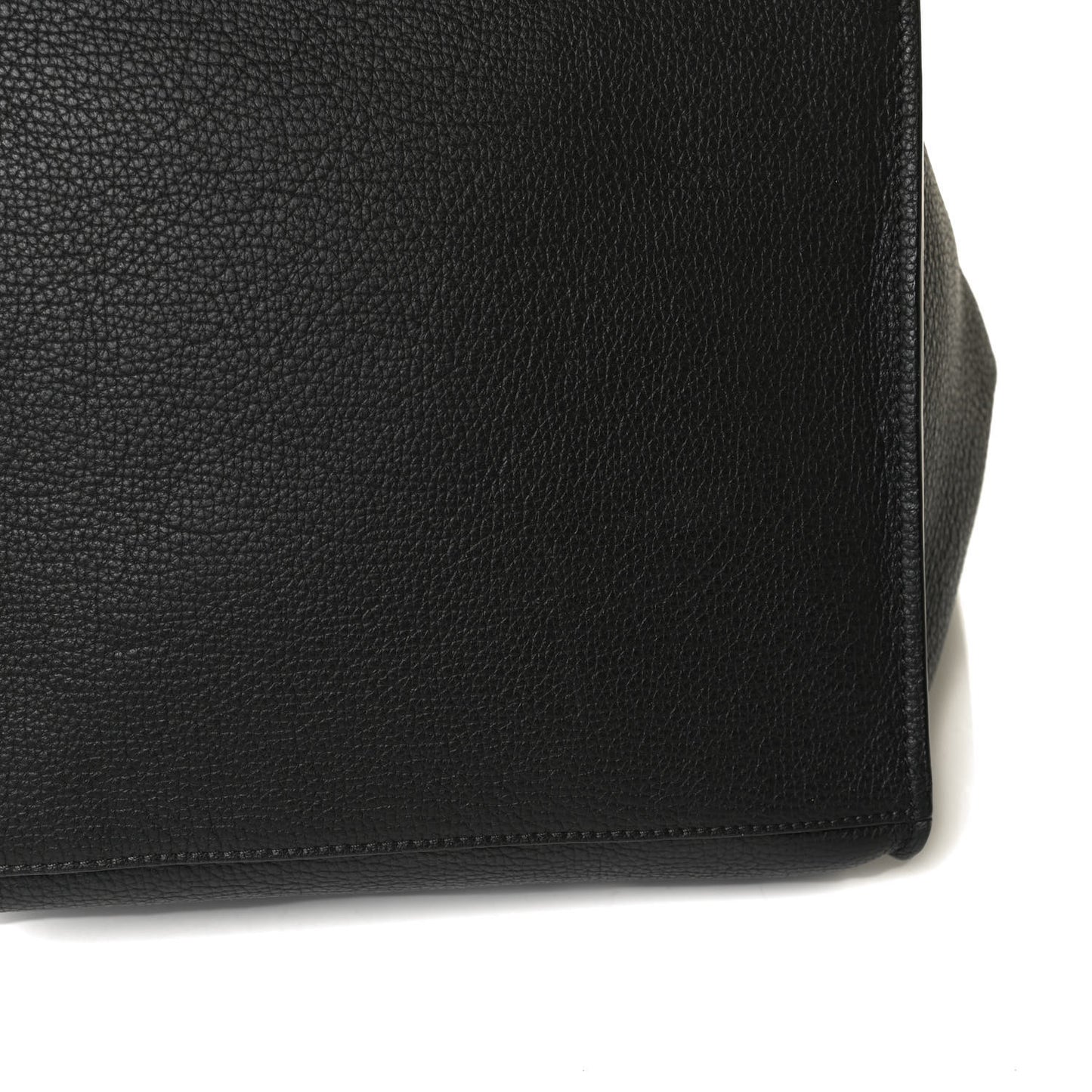 Supple Grained Calfskin Small Long Strap Big Bag Black