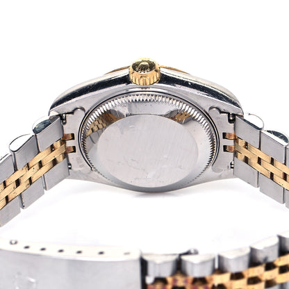 Rolex Stainless Steel 18K Yellow Gold 26mm Oyster Perpetual Datejust Watch White Roman 69173 4 of 6