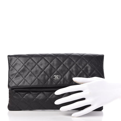 Chanel Caviar Quilted CC Beauty Clutch Black 2 of 10
