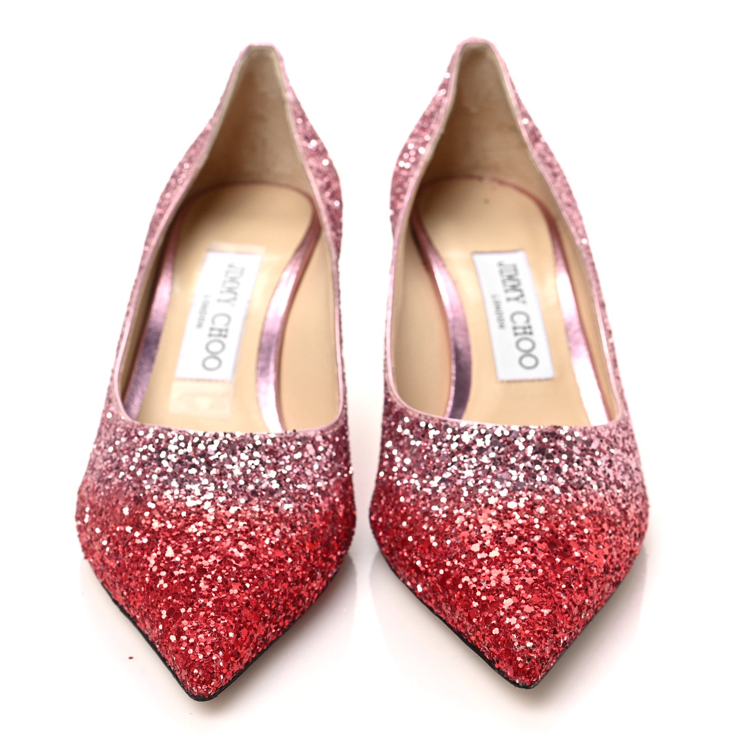 Jimmy Choo Coarse Glitter Degrade Romy 60 Pumps 36.5 Pink Multi 2 of 7
