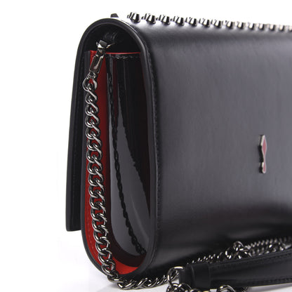 Christian Louboutin Calfskin Patent Spikes Paloma Clutch Black 12 of 14