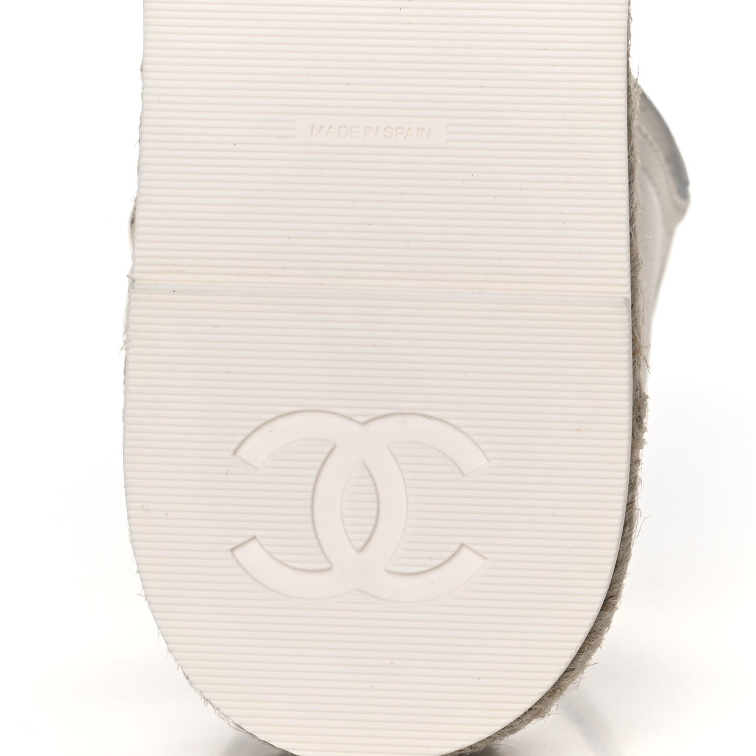 Chanel Lambskin Cap Toe CC Espadrille Sandals 37 White Black 6 of 11