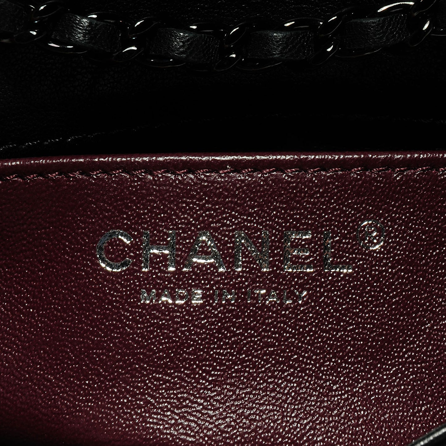 Lambskin Studded Metal Beauty Mini Flap Black