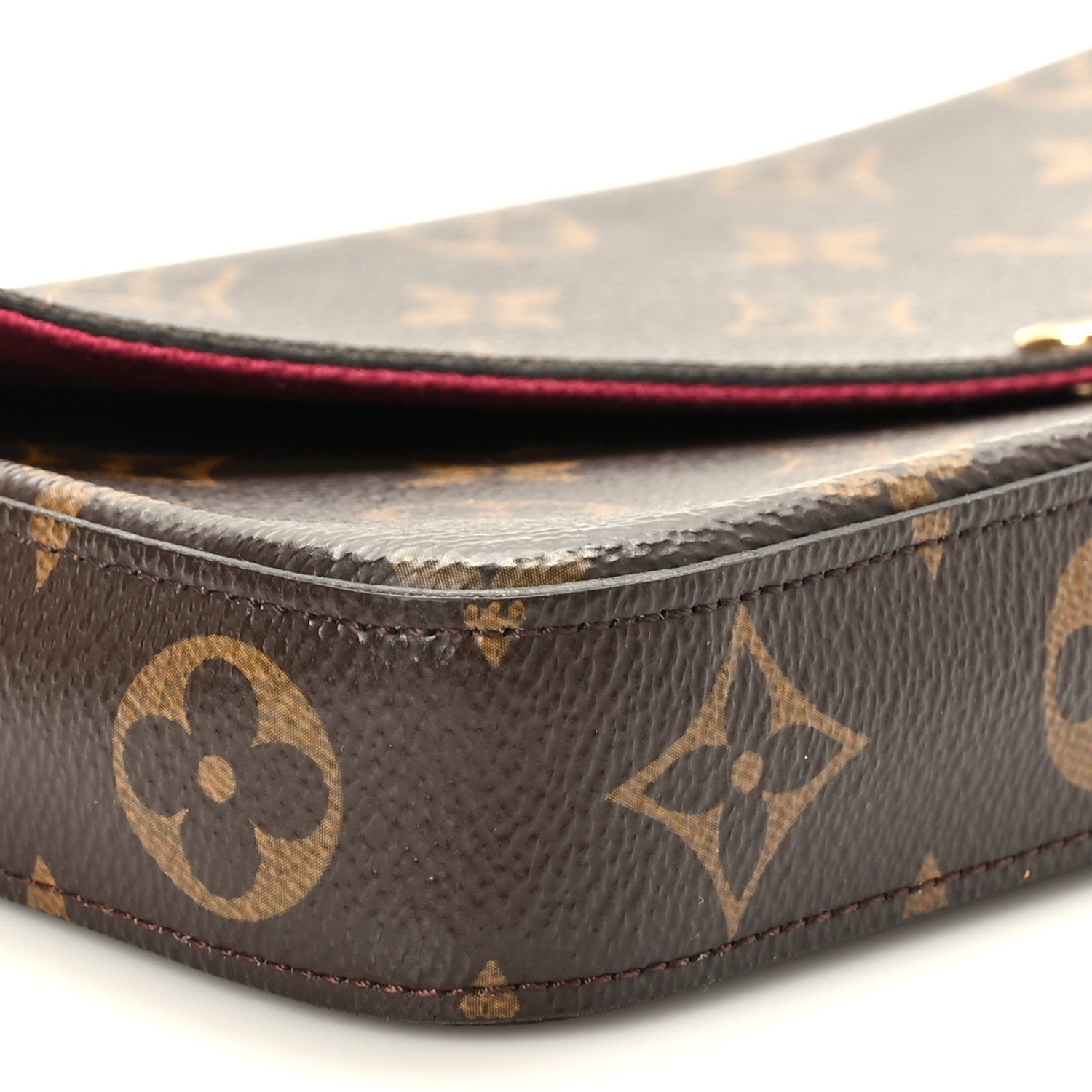 Louis Vuitton Monogram Pochette Felicie Chain Wallet Fuchsia 7 of 8
