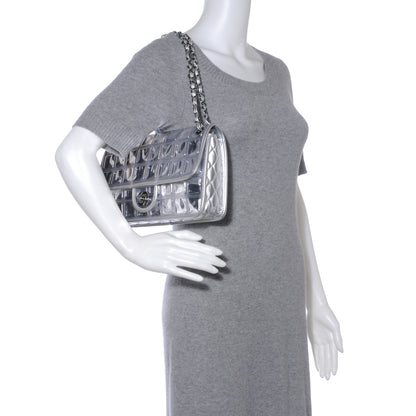 Chanel Vinyl Large Ice Cube Flap Silver 2 of 9