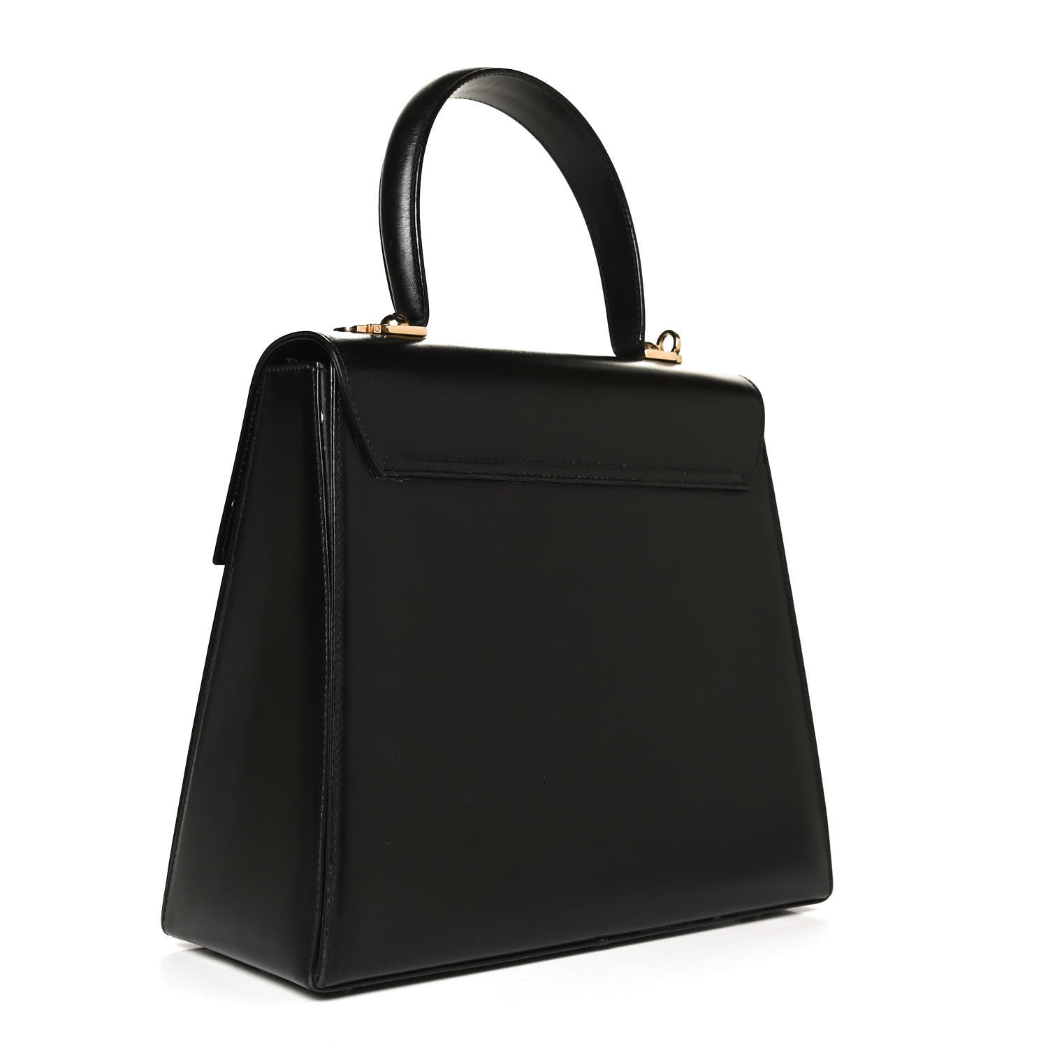 Salvatore Ferragamo Calfskin Gancini 2-Way Top Handle Bag Black 3 of 11