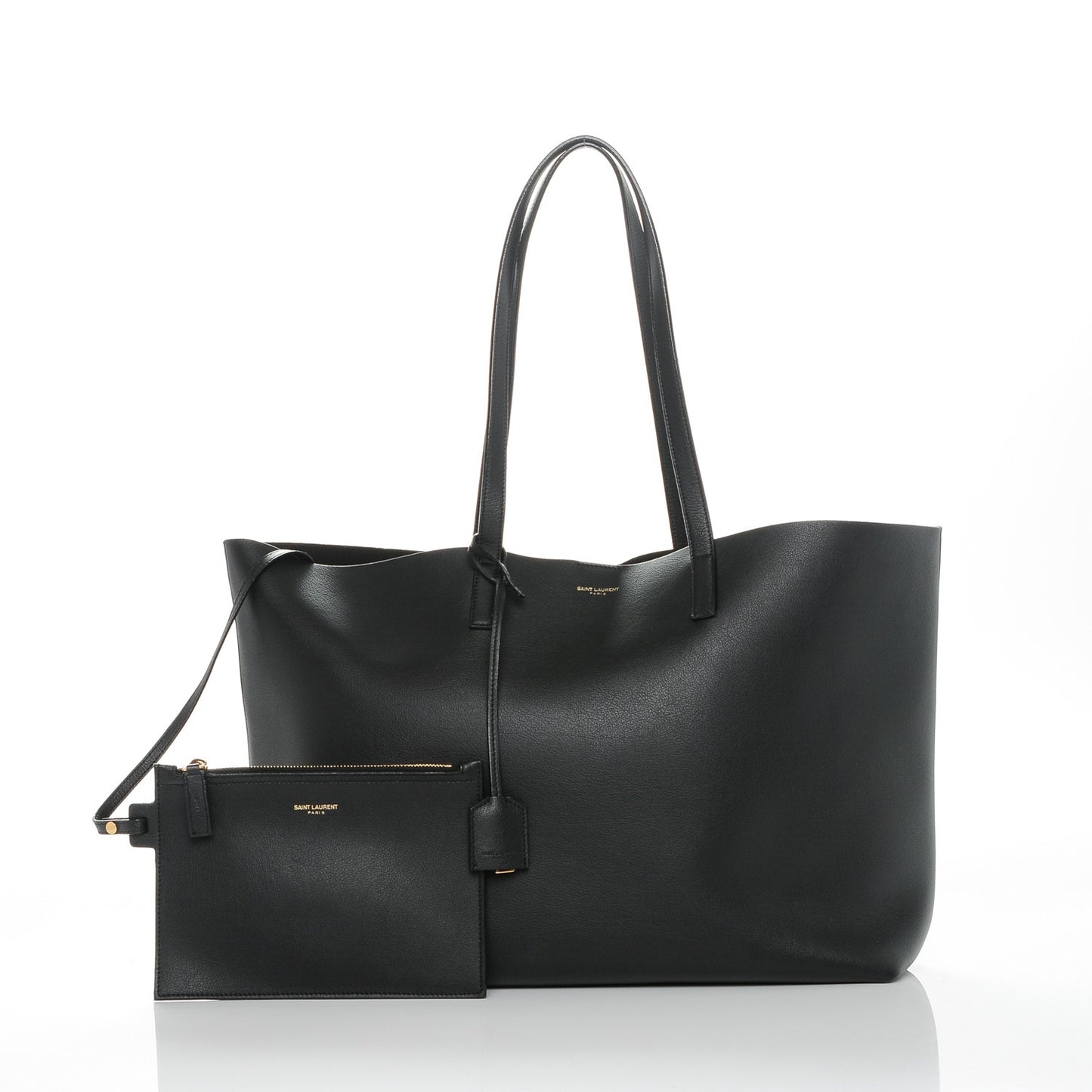 Calfskin Large Shopping Tote Black