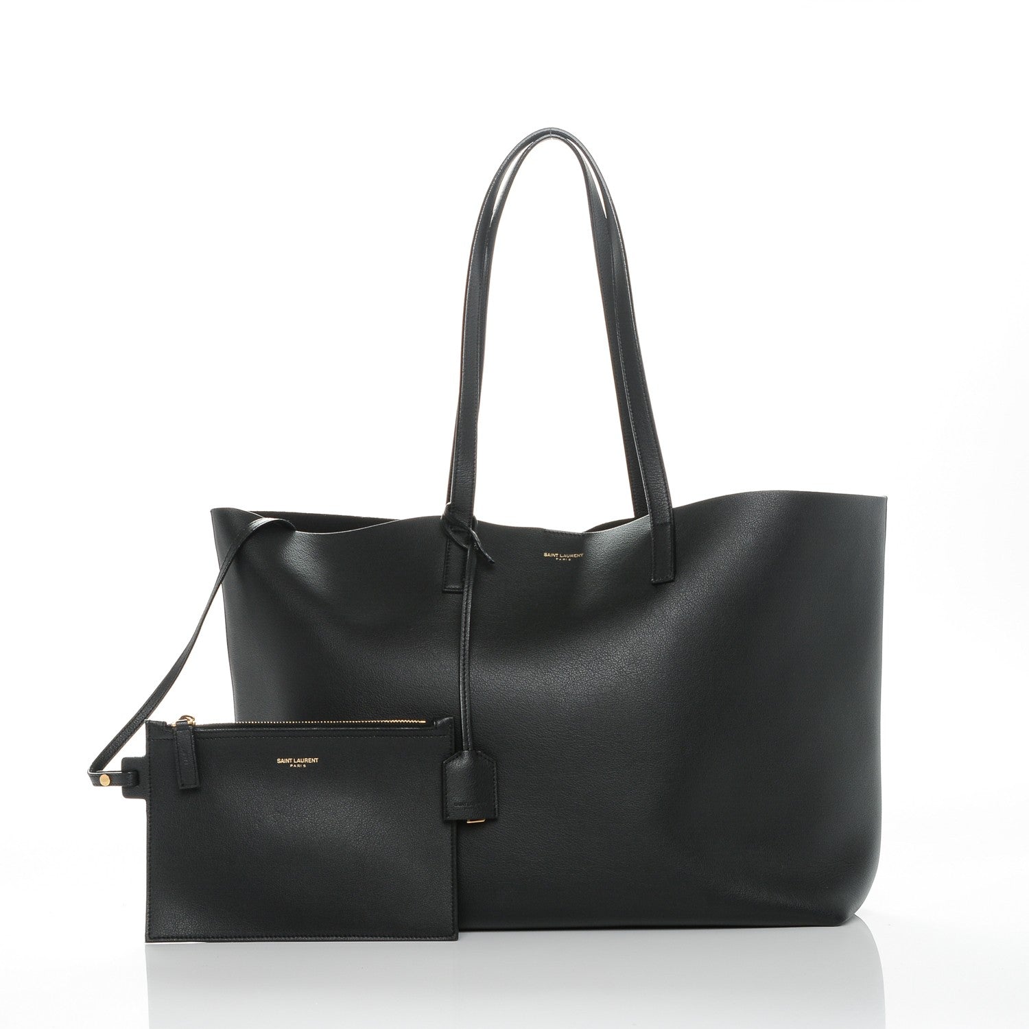 Saint Laurent Calfskin Large Shopping Tote Black 6 of 9