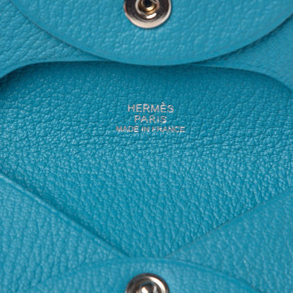 Hermes Chevre Mysore Bastia Coin Purse Bleu Azteque 5 of 8