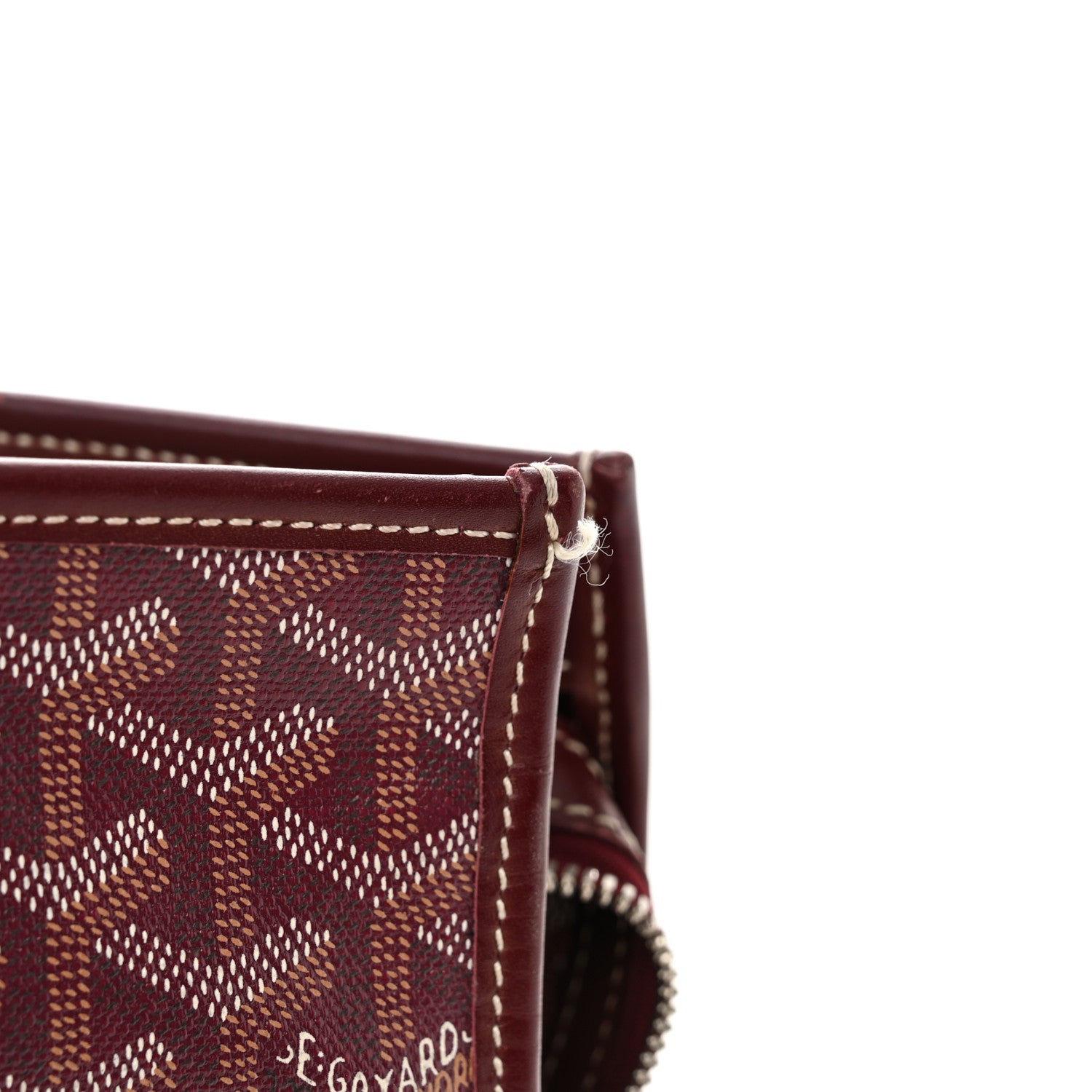 Goyard Goyardine Marquises Tote Burgundy 14 of 24