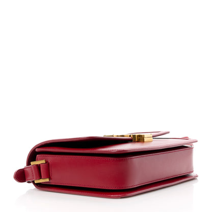 Saint Laurent Box Calfskin Monogram Medium Solferino Satchel Rouge Opyum 4 of 11