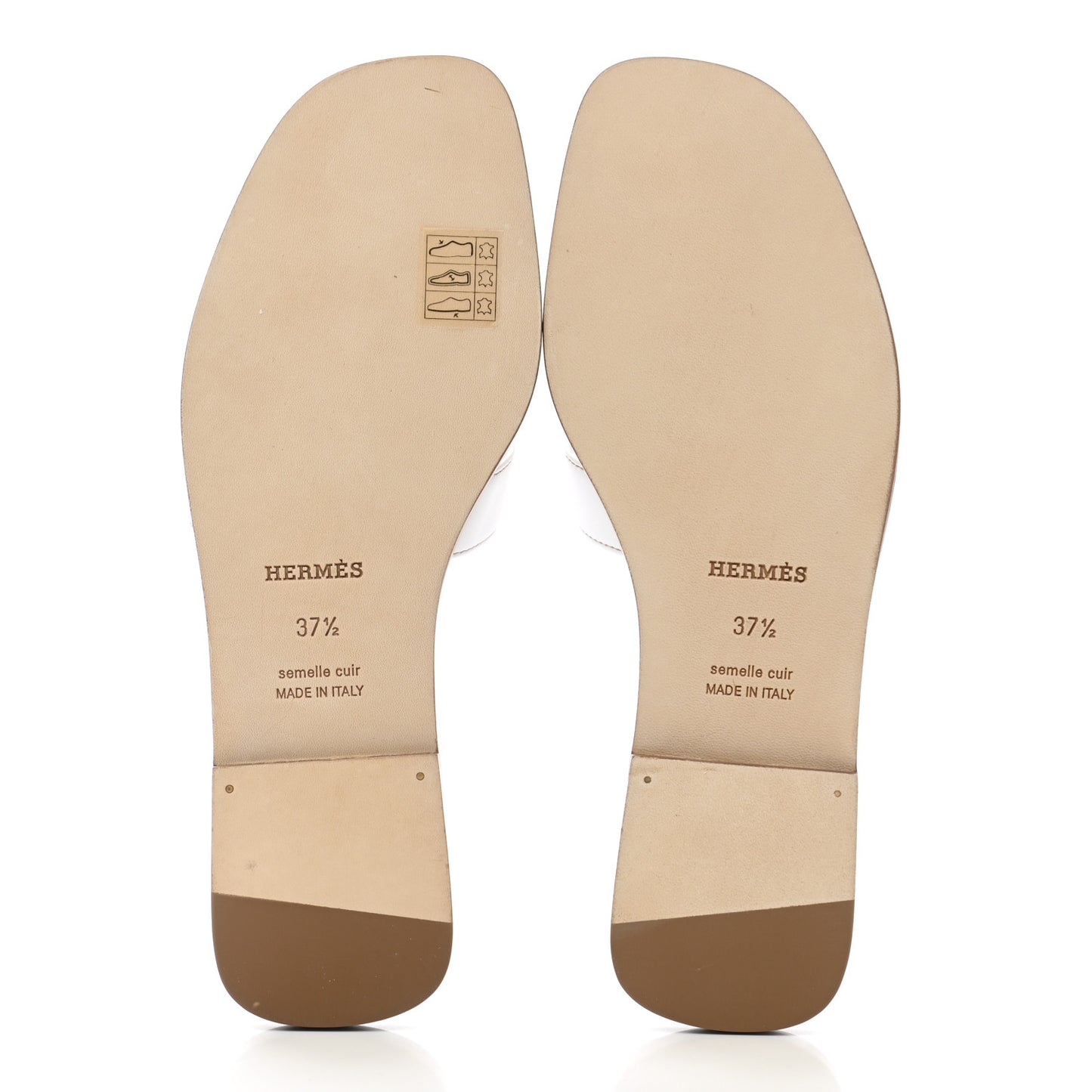 Box Calfskin Oran Sandals 37.5 White