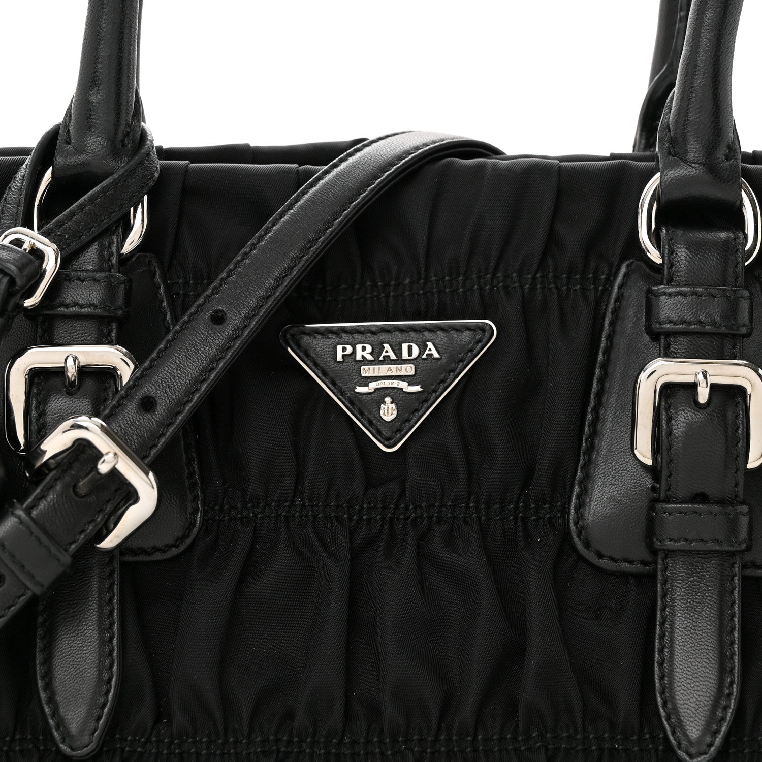 Prada Tessuto Nylon Gaufre Shopping Satchel Black 7 of 14