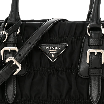 Prada Tessuto Nylon Gaufre Shopping Satchel Black 7 of 14