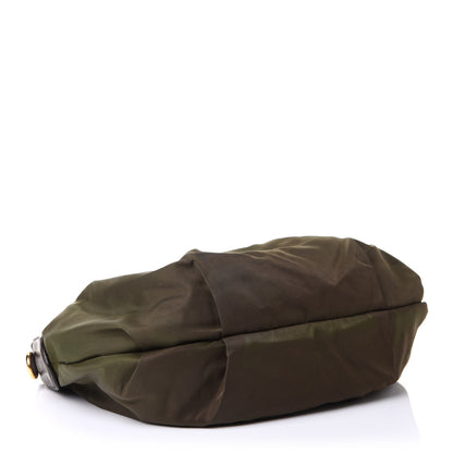 Prada Tessuto Nylon Hobo Black Green 4 of 11