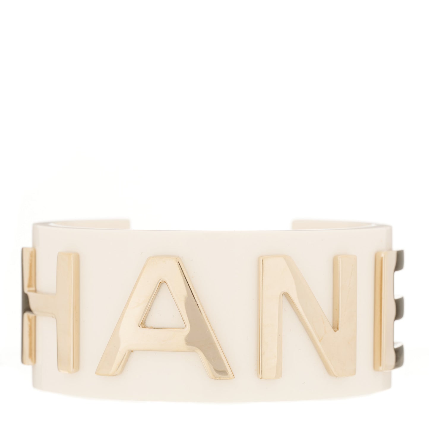 Resin Metal Cuff White