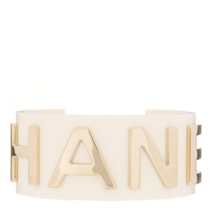 Chanel Resin Metal Cuff White 1 of 3
