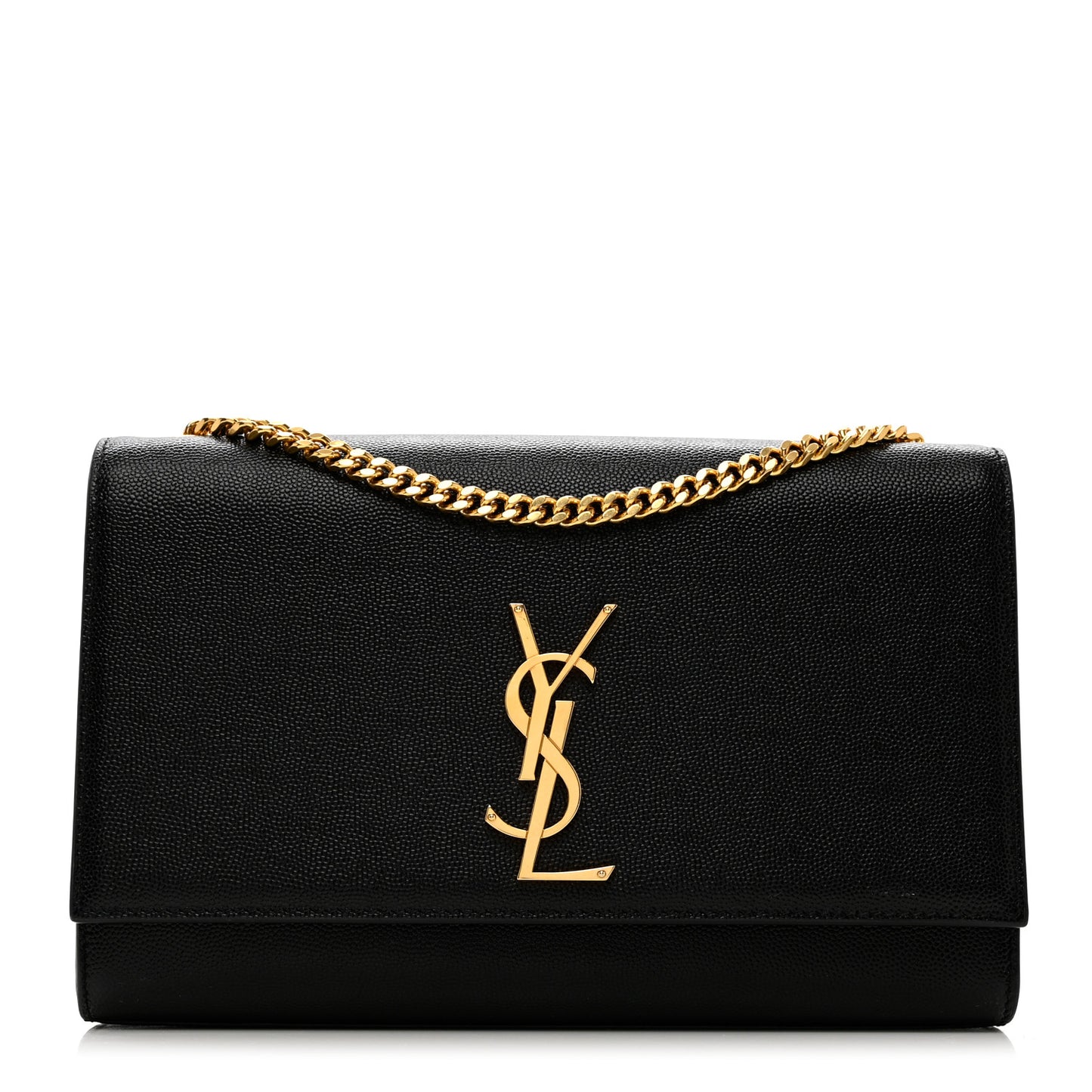Grain De Poudre Medium Classic Monogram Kate Satchel Black