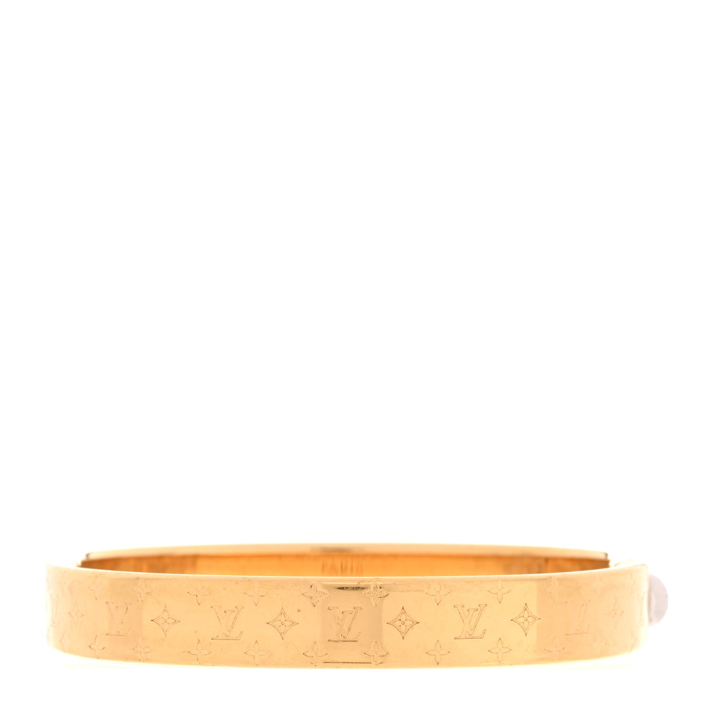 Brass Monogram Nanogram Cuff M Gold