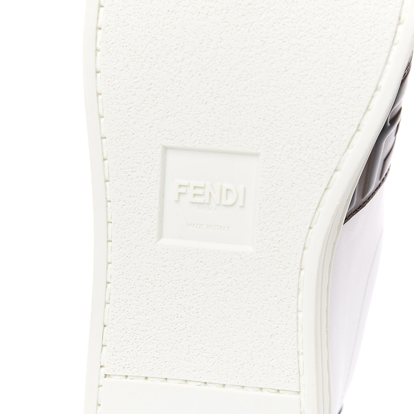 Vitello FF Embossed Womens Slip On Sneakers 37 Ultra White Maya Black