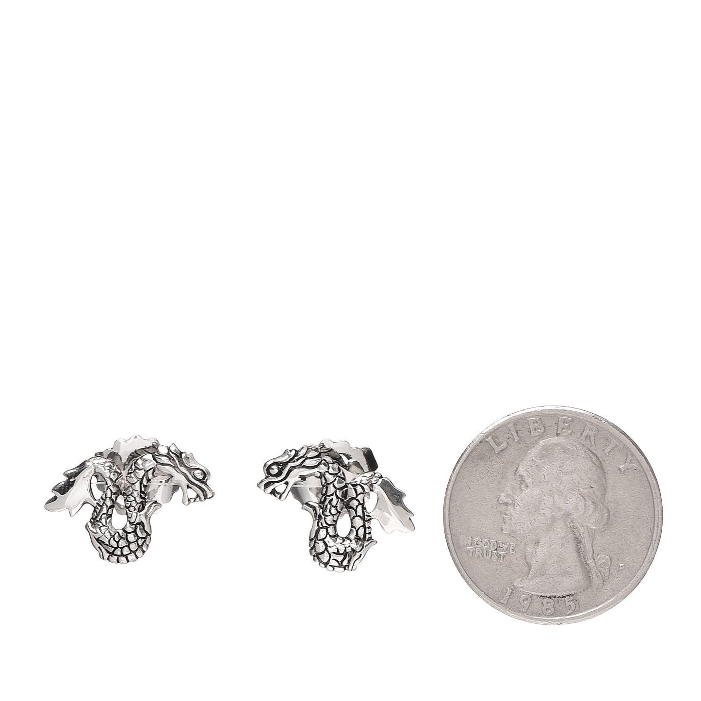 Sterling Silver Naga Post Earrings