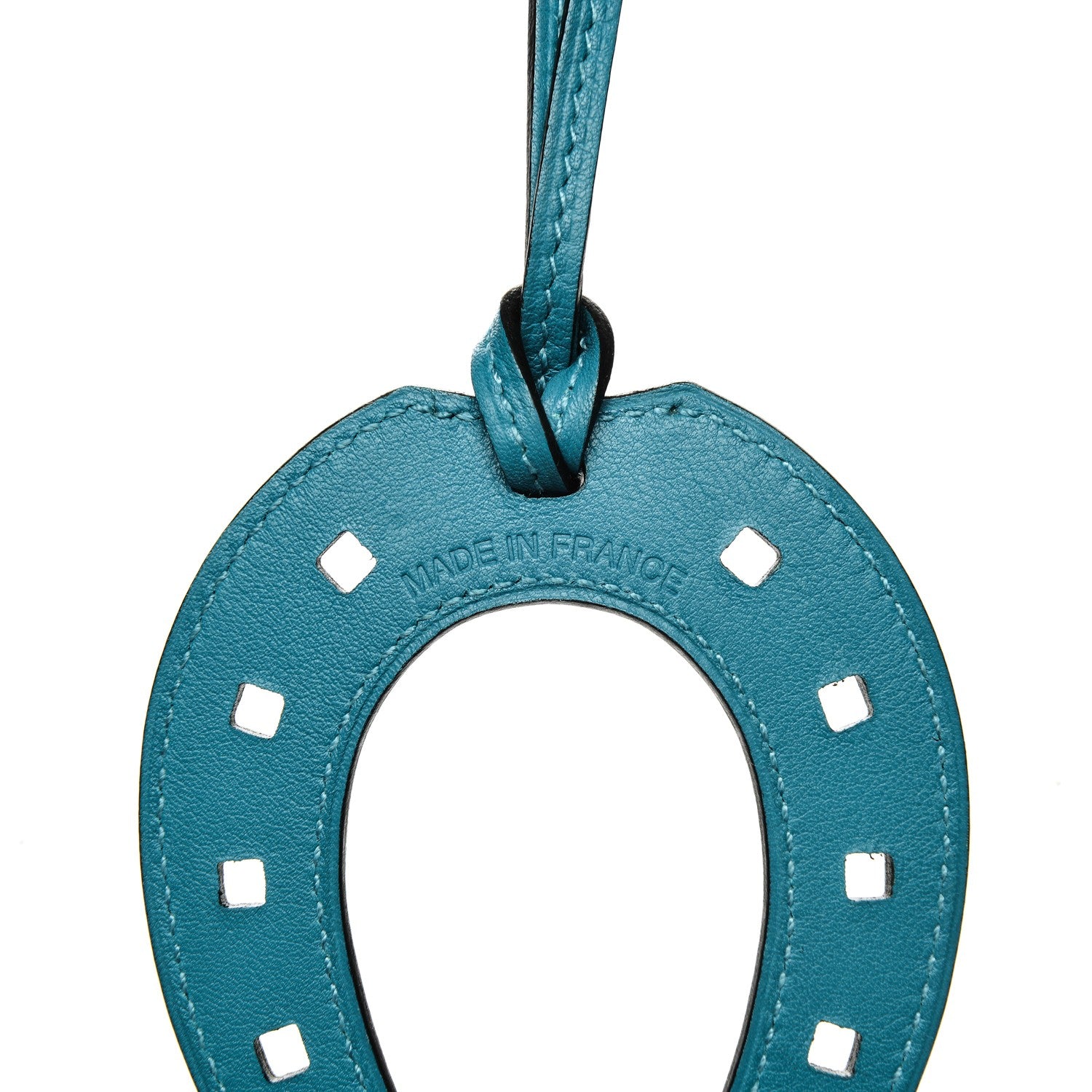 Hermes Swift Paddock Horseshoe Bag Charm Turquoise 4 of 4