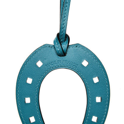 Hermes Swift Paddock Horseshoe Bag Charm Turquoise 4 of 4