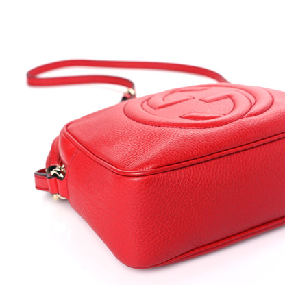 Gucci Pebbled Calfskin Small Soho Disco Bag Vibrant Red 8 of 9