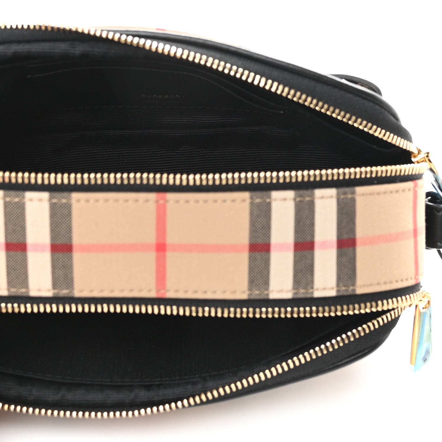 Burberry Calfskin Vintage Check Micro Camera Bag Archive Beige 5 of 10