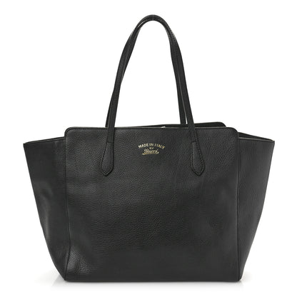 Gucci Pebbled Calfskin Medium Swing Tote Black 1 of 9