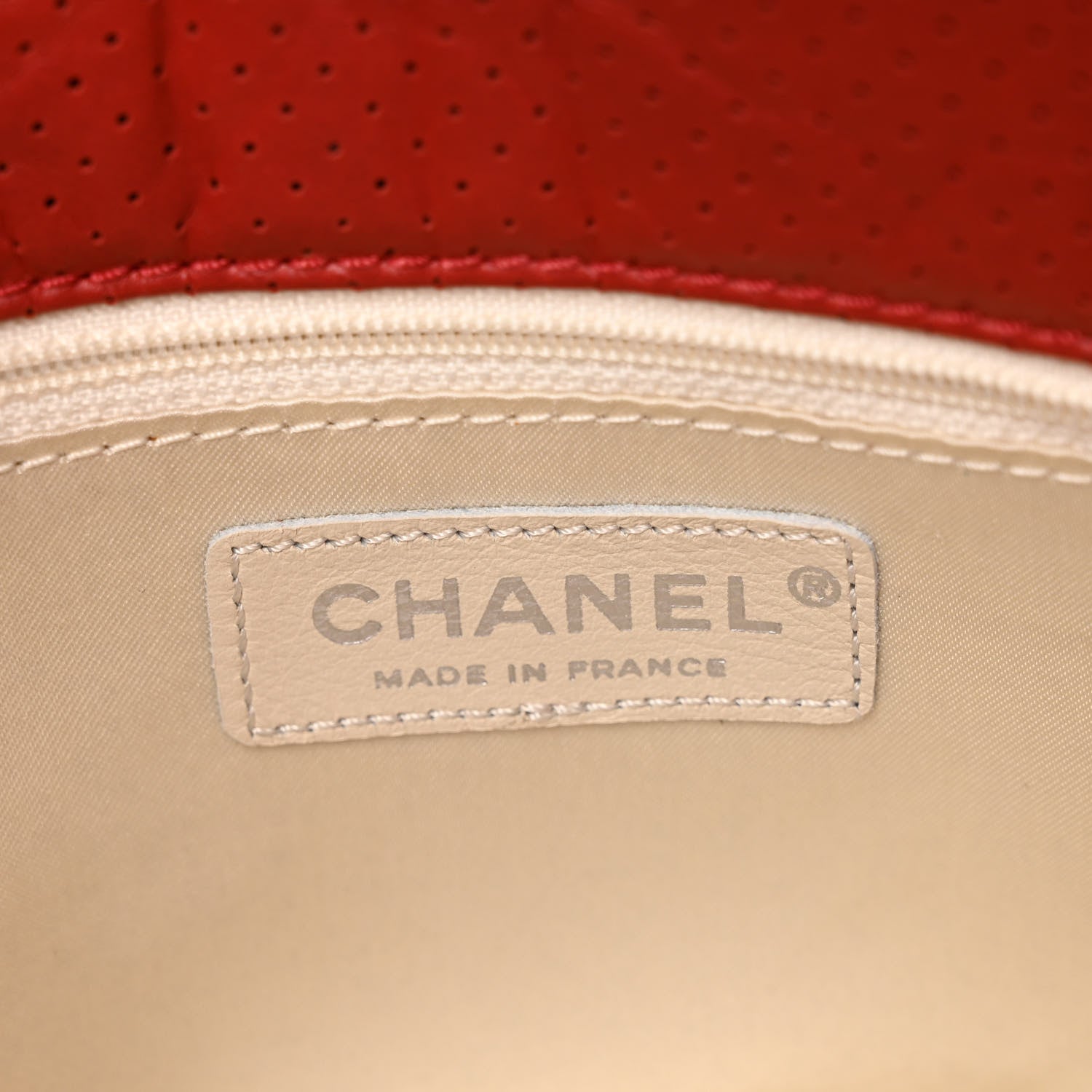 Chanel Calfskin Perforated 50's Satchel Red 6 of 11