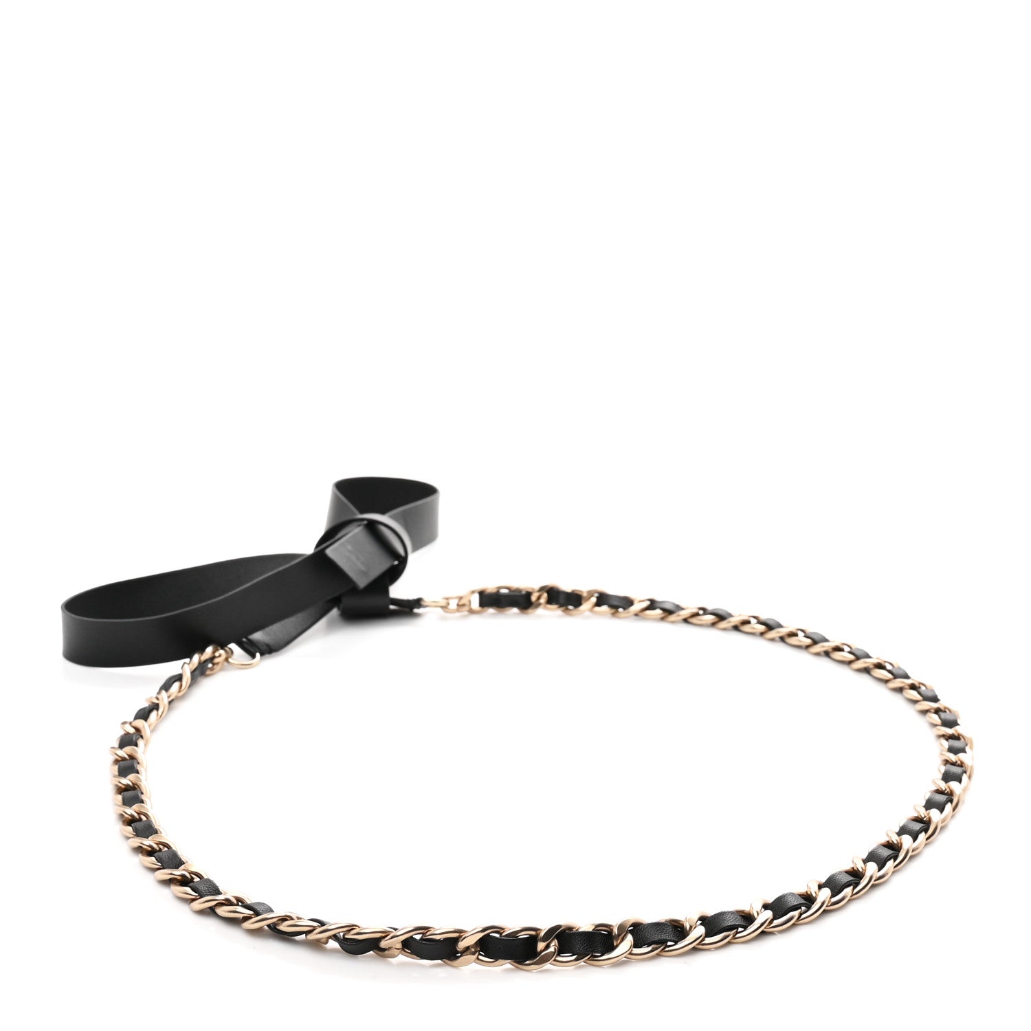 Chanel Lambskin Chain CC Bow Belt L Black 2 of 4
